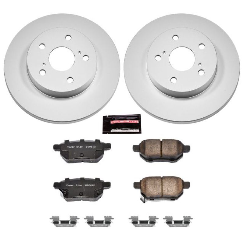 PSB Z17 Evolution Coated Kit - Power Stop 09-10 Pontiac Vibe Rear Z17 Evolution Geomet Coated Brake Kit