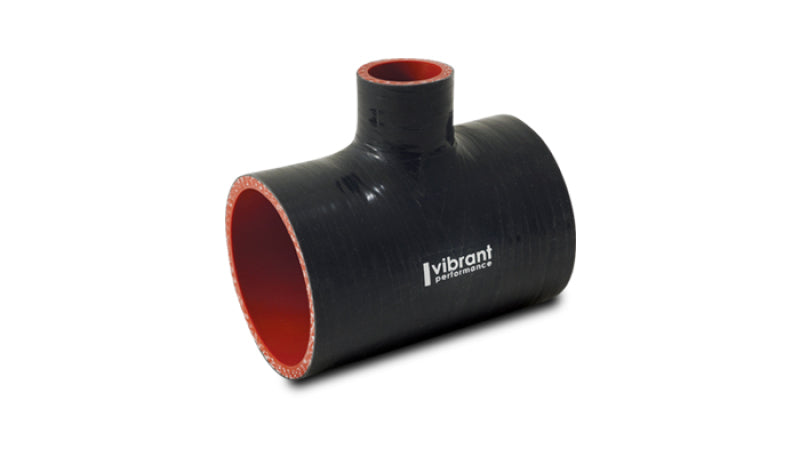 VIB 4 Ply Hoses - Vibrant Silicone T-Hose Coupler Hose ID 3in Overall Length 4in Branch ID 1.50in