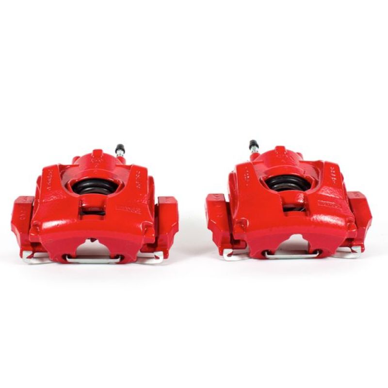 PSB Red Calipers - Power Stop 13-17 Ford Fusion Front Red Calipers w/Brackets - Pair