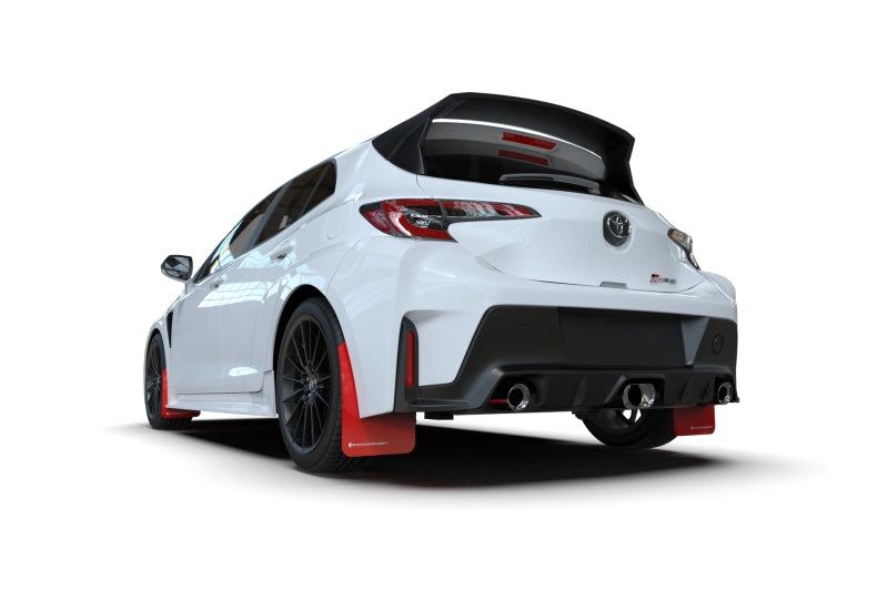 RAL UR Red Flap/Wht Logo - Rally Armor 23-25 Toyota GR Corolla Red UR Mud Flap w/White Logo