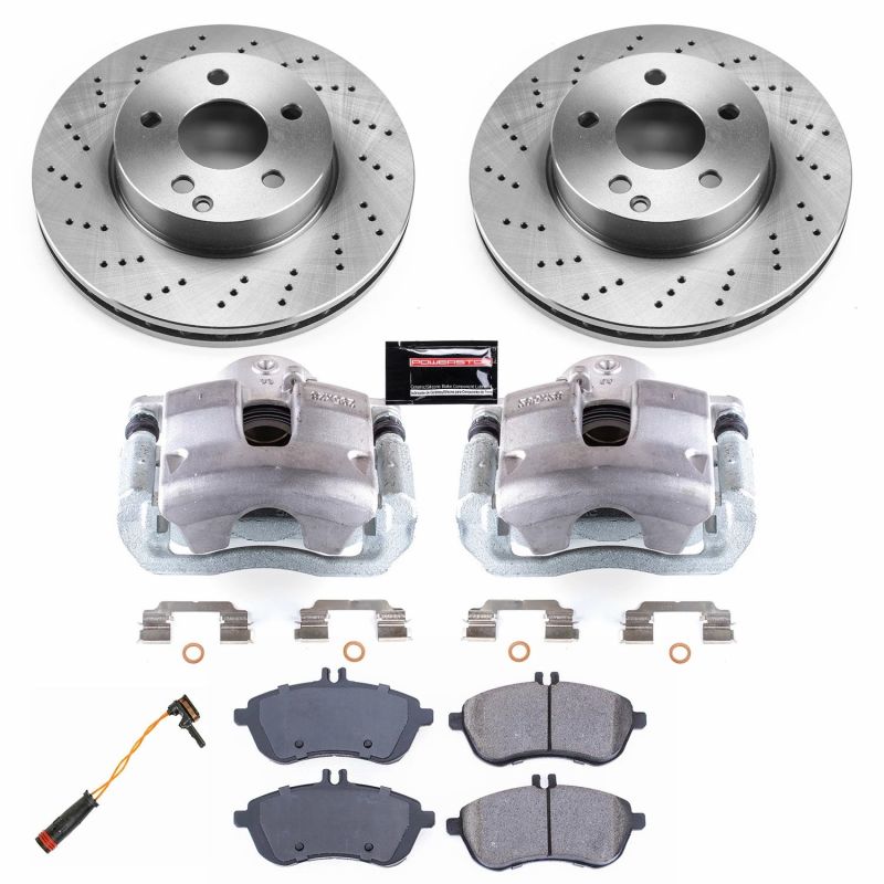 PSB Autospecialty Kit w/Cals - Power Stop 12-16 Mercedes-Benz C250 Front Autospecialty Brake Kit w/Calipers