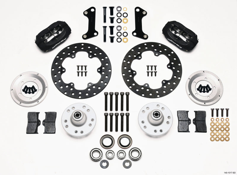 WIL Dynalite Brake Kit - Wilwood Forged Dynalite Front Drag Kit Drilled Rotor 67-69 Camaro 64-72 Nova Chevelle