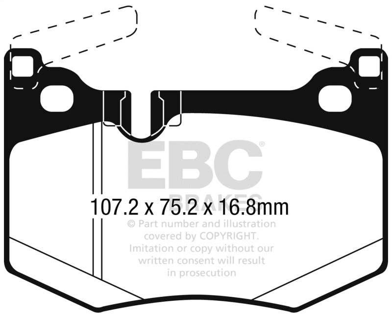EBC Yellowstuff Brake Pad Sets - EBC 15-17 Lexus RC F / 16-18 Lexus GS F Yellowstuff Rear Brake Pads