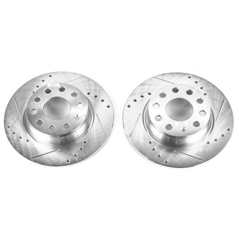 PSB Evolution Drill/Slot Rotor - Power Stop 10-13 Audi A3 Rear Evolution Drilled & Slotted Rotors - Pair