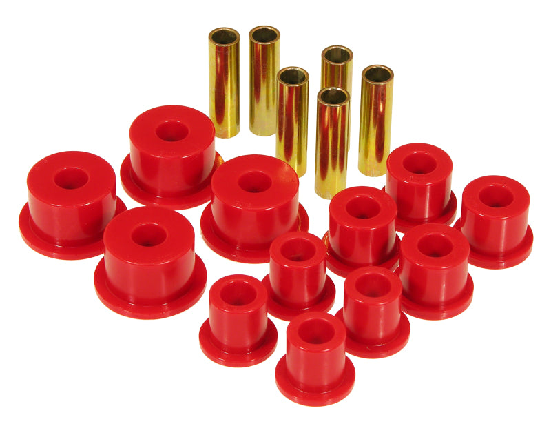 PRO Spring/Shackle Bush- Red - Prothane 74-91 Jeep Cherokee Front Spring & Shackle Bushings (w/ 2in OD Main Eye) - Red