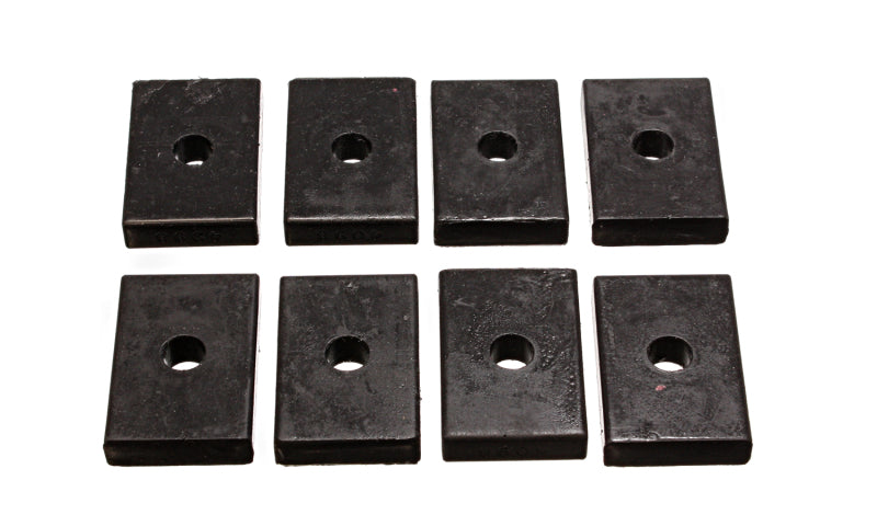 ES Poly Pads - Black - Energy Suspension Pad - Firm - 2-7/16in L x 1-5/8in W x 15/32 ID x 1/2in H - Black