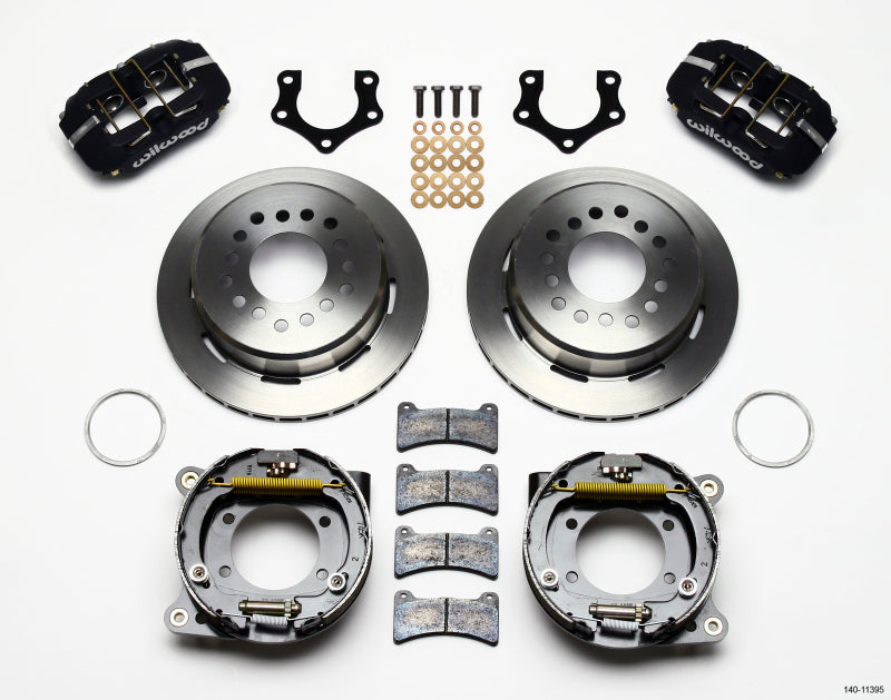 WIL Dynapro Brake Kit - Wilwood Dynapro Low-Profile 11.00in P-Brake Kit Mopar/Dana 2.36in Off w/Snap Ring Bearing