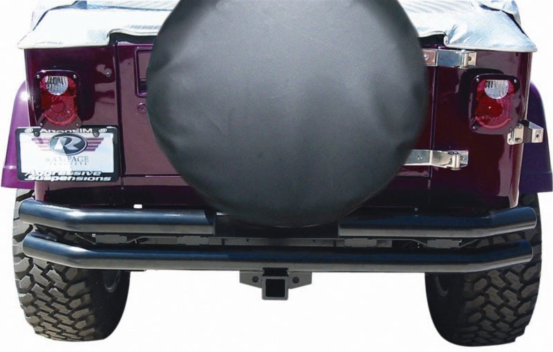 RAM Tubular Bumpers - Rampage 1976-1983 Jeep CJ5 Double Tube Rear Bumper - Black