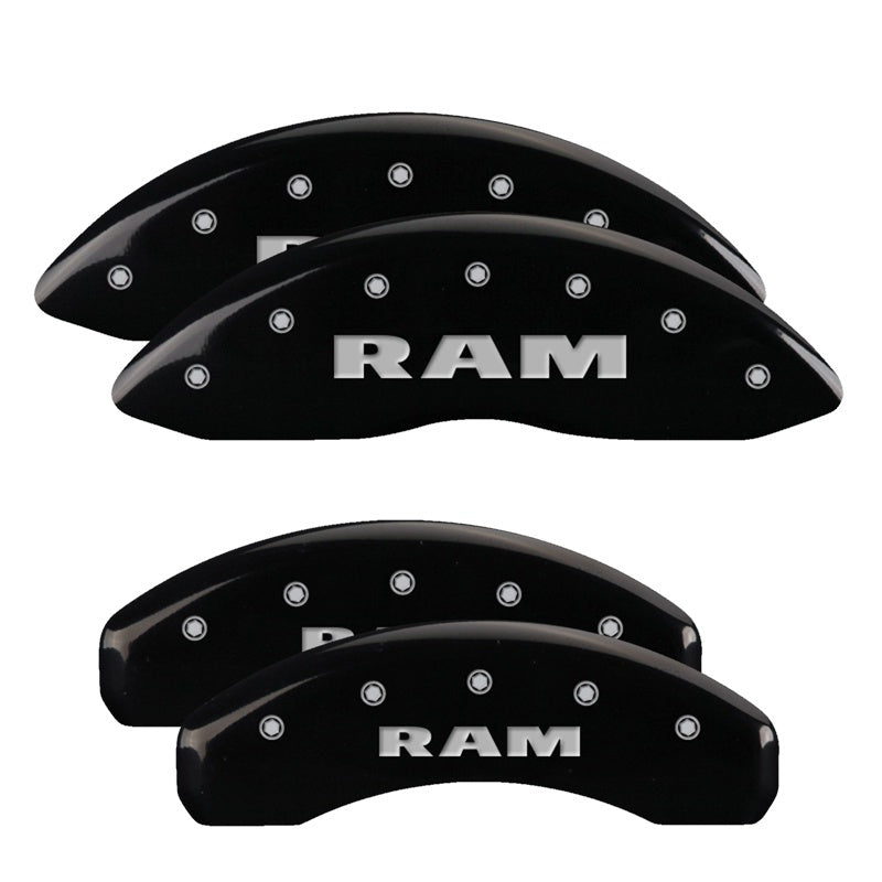 MGP Caliper Covers 4 Logo - MGP 4 Caliper Covers Engraved Front & Rear Ram Black Finish Silver Char 2019 Ram 1500