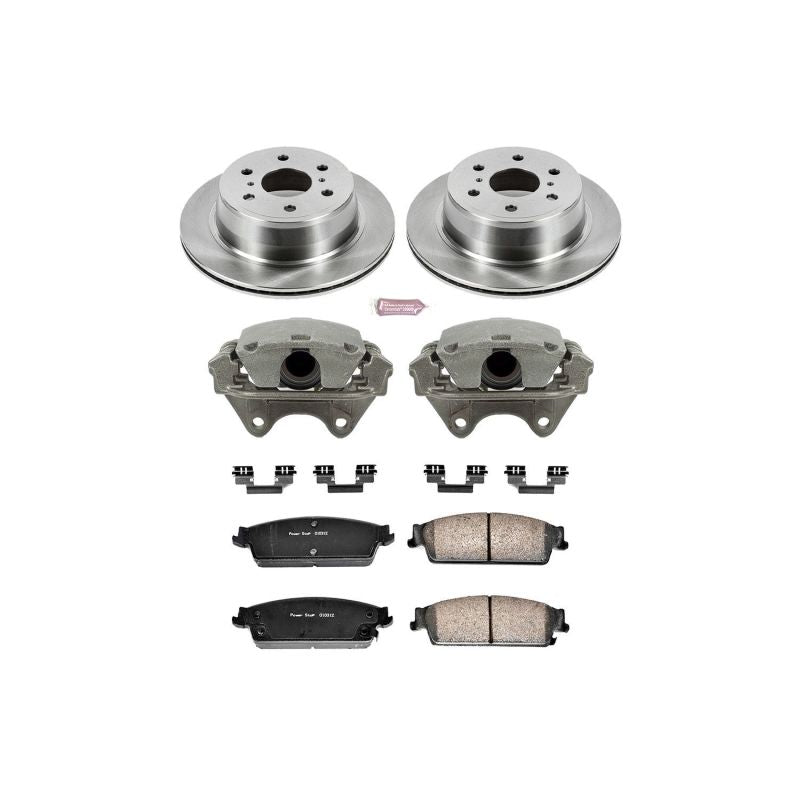 PSB Autospecialty Kit w/Cals - Power Stop 07-14 Cadillac Escalade Rear Autospecialty Brake Kit w/Calipers