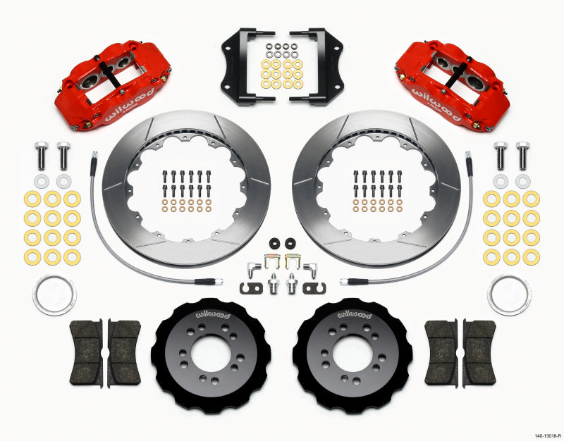 WIL Superlite Brake Kit - Wilwood Narrow Superlite 6R Front Hat Kit 12.88in Red 2013-Up Ford Focus ST w/ Lines