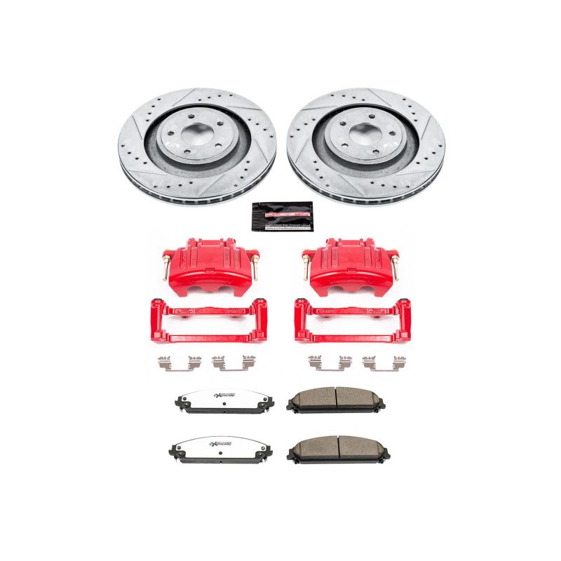 PSB Z26 Street Kit w/Cals - Power Stop 08-09 Dodge Caliber Front Z26 Street Warrior Brake Kit w/Calipers