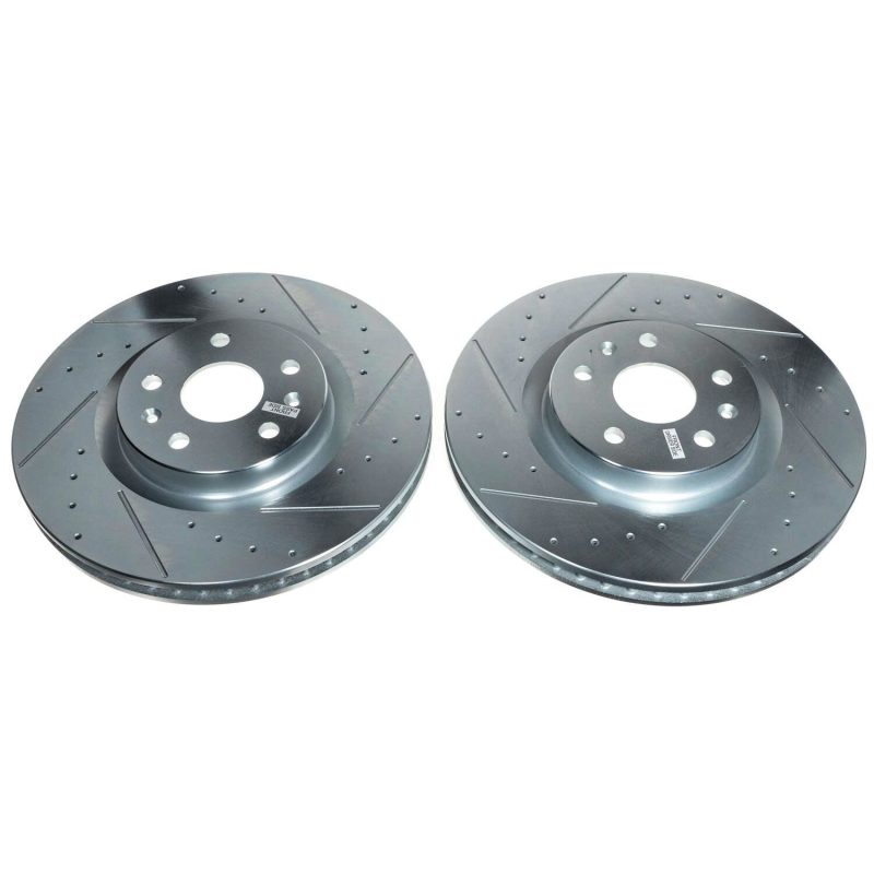PSB Evolution Drill/Slot Rotor - Power Stop 20-21 Chevrolet Corvette Front Evolution Drilled & Slotted Rotor - Pair