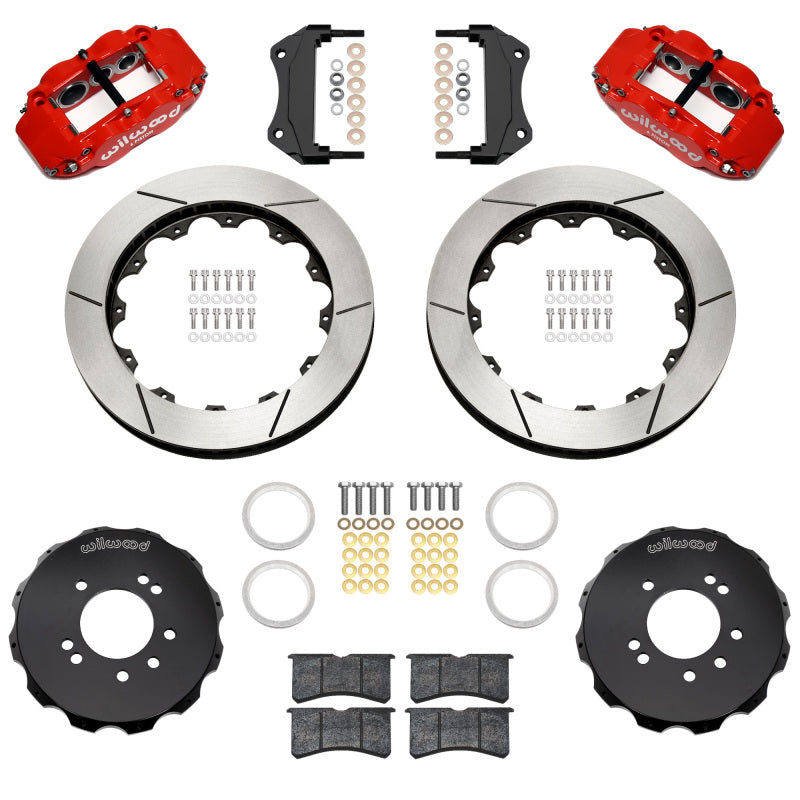 WIL Superlite Brake Kit - Wilwood 89-98 Nissan 240SX/89-94 Skyline/90-96 300ZX Superlite 6R Fr BBK w/ 12.88in SLT Rotors - Red