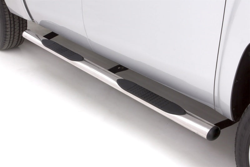 LND Nerf Bars - Polished - Lund 99-16 Ford F-250 Super Duty Crewcab 4in. Oval Straight SS Nerf Bars - Polished