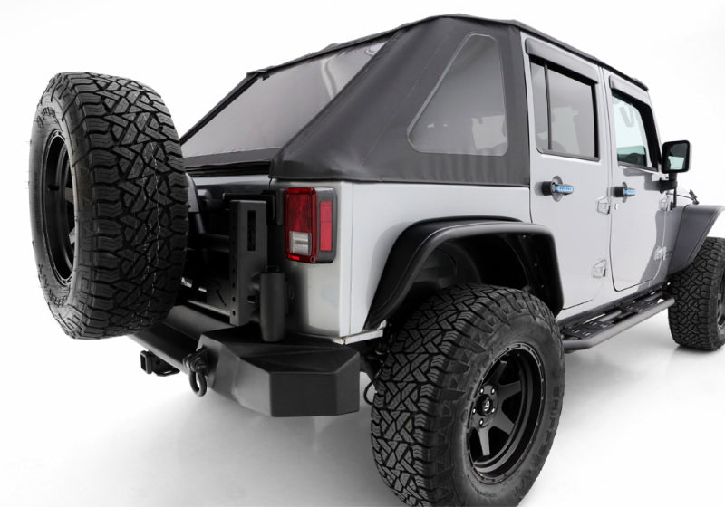 RAM Rock Rails - Rampage 07-18 Jeep Wrangler JK Unlimited TrailCrawler Rock Slider & Rocker Guard - Black