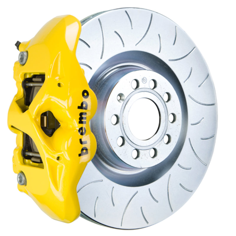 BRB Big Brake Kits - Brembo 14-20 A3 Front GT BBK 4 Piston Cast 345x30 1pc Rotor Slotted Type3-Yellow