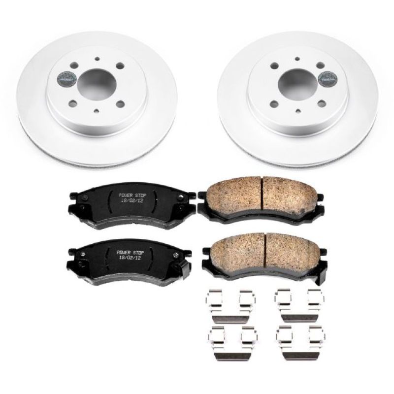PSB Z17 Evolution Coated Kit - Power Stop 91-92 Saturn SC Front Z17 Evolution Geomet Coated Brake Kit