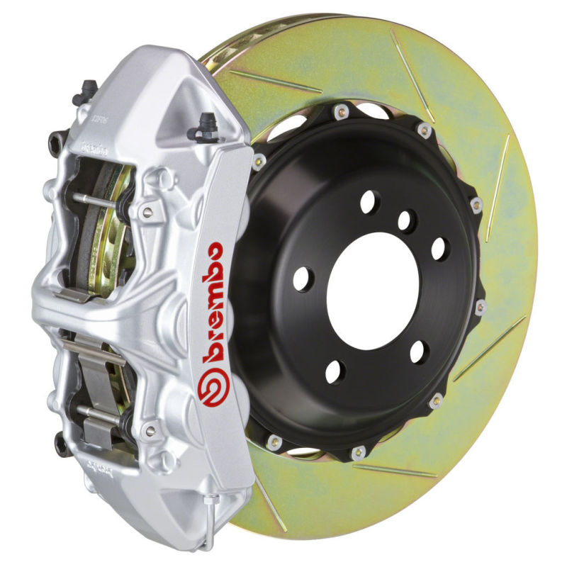 BRB Big Brake Kits - Brembo 02-05 996 GT2 Front GT BBK 6 Piston Cast 380x32 2pc Rotor Slotted Type1 -Silver