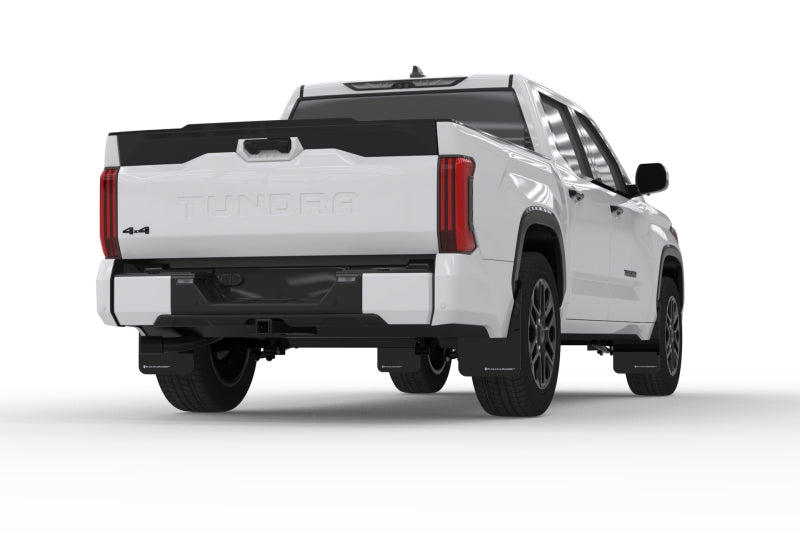RAL UR Blk Flap/Wht Logo - Rally Armor 22-26 Toyota Tundra Black UR Mud Flap w/White Logo