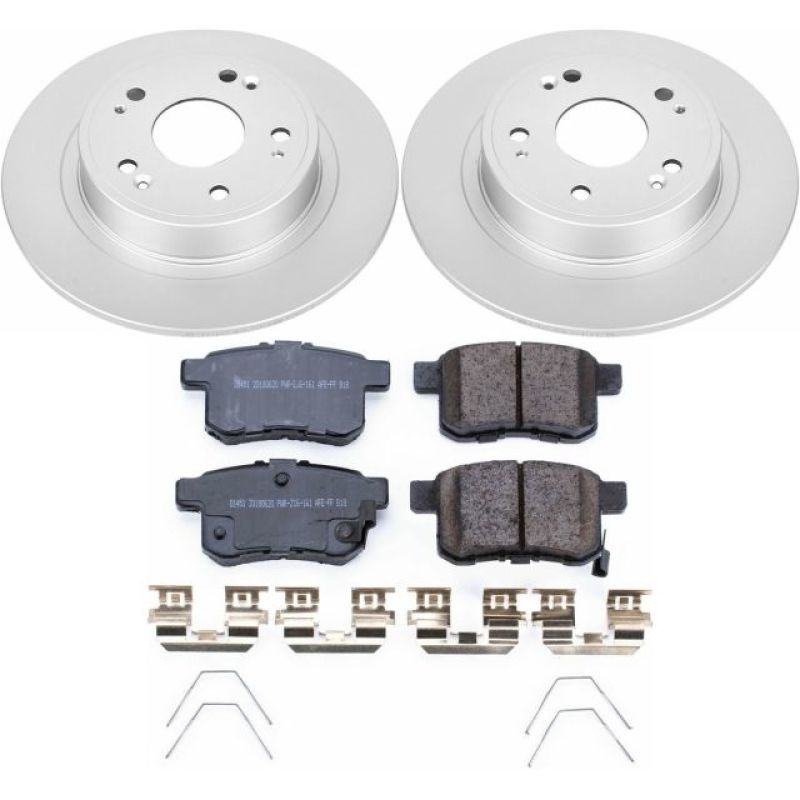 PSB Z17 Evolution Coated Kit - Power Stop 11-14 Acura TSX Rear Z17 Evolution Geomet Coated Brake Kit