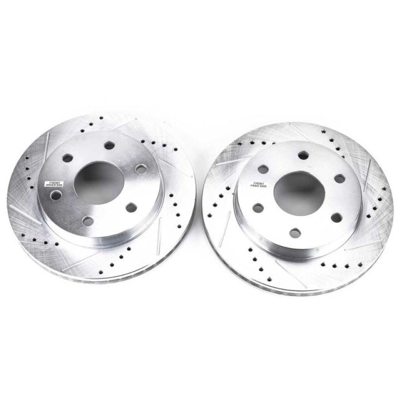 PSB Evolution Drill/Slot Rotor - Power Stop 02-06 Cadillac Escalade Front Evolution Drilled & Slotted Rotors - Pair