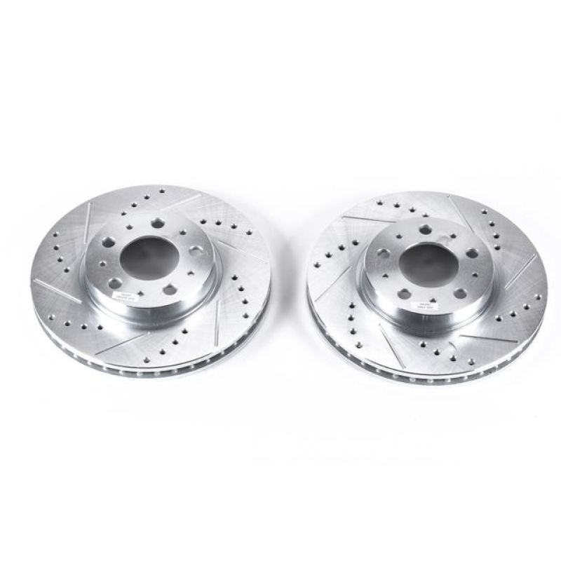PSB Evolution Drill/Slot Rotor - Power Stop 94-97 Volvo 850 Front Evolution Drilled & Slotted Rotors - Pair