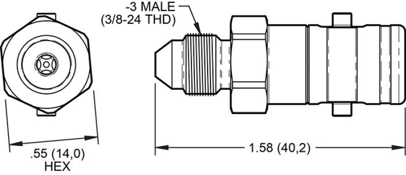 WIL Fittings and Adaptors - Wilwood Quick Disconnect - Male Side -3 AN