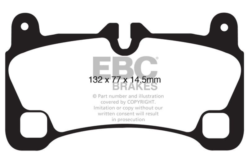 EBC Extra Duty Brake Pad Sets - EBC 08 Porsche Cayenne 4.8 Turbo Extra Duty Rear Brake Pads