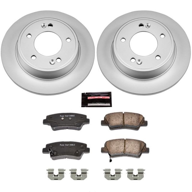 PSB Z17 Evolution Coated Kit - Power Stop 11-19 Hyundai Elantra Rear Z17 Evolution Geomet Coated Brake Kit