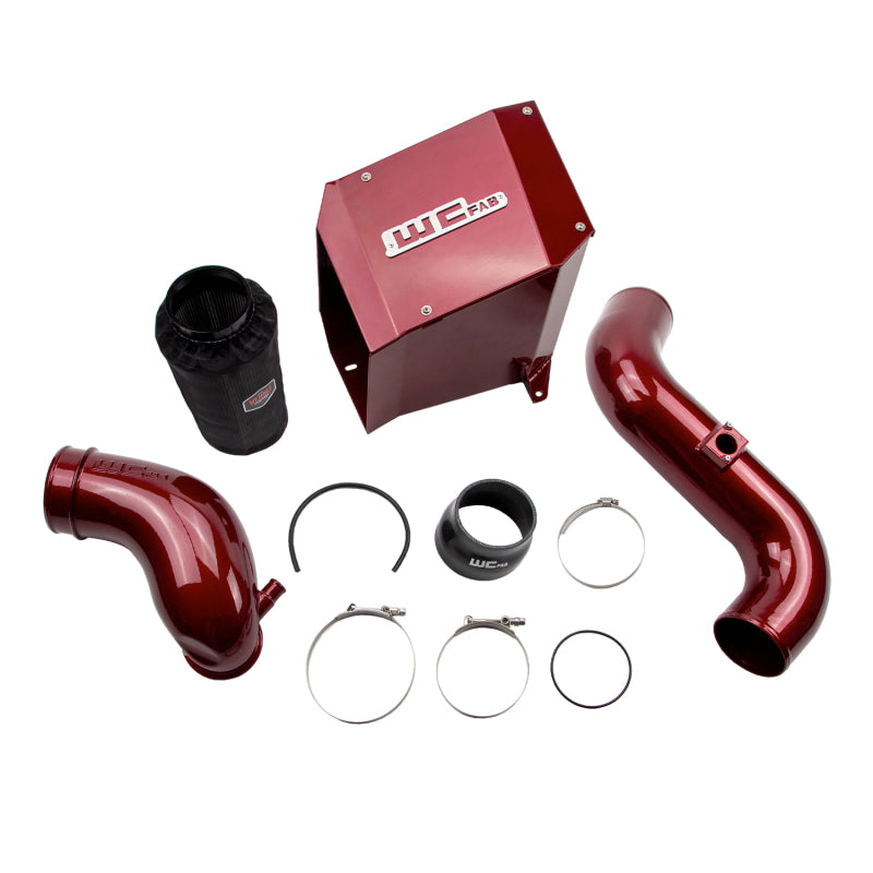 WCF Intake Kit - Stage 2 - Wehrli 2004.5-2005 LLY Duramax 4in Intake Kit with Air Box Stage 2 - Red