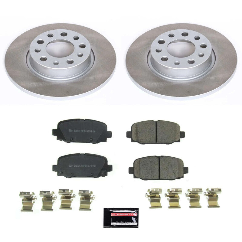PSB Semi-Coated Rotor Kits - Power Stop 17-22 Jeep Compass Rear Semi-Coated Rotor Kit