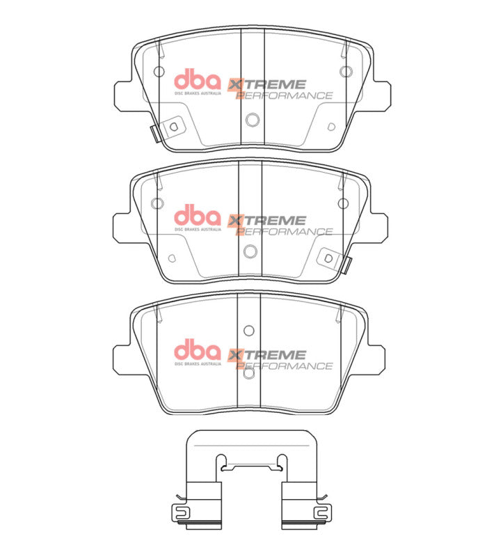 DBA XP Performance Brake Pads - DBA 22-23 Hyundai Veloster (w/Solid Rear Rotor) Rear XP Performance Brake Pads