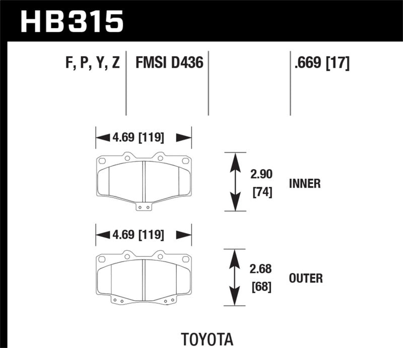 HAWK HPS Brake Pad Sets - Hawk HPS Street Brake Pads