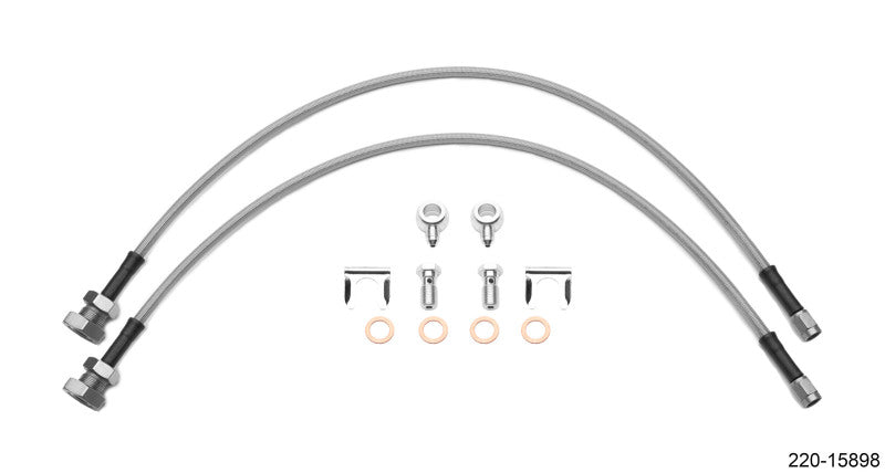 WIL Flexline Brake Hose - Wilwood Flexline Kit 24in 7/16-20in Banjo - 5/8-26in Male Bulkhead (Fits D52 Caliper)