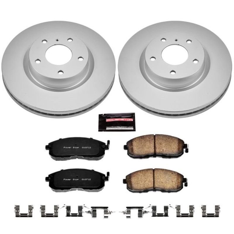 PSB Z17 Evolution Coated Kit - Power Stop 03-05 Infiniti G35 Front Z17 Evolution Geomet Coated Brake Kit