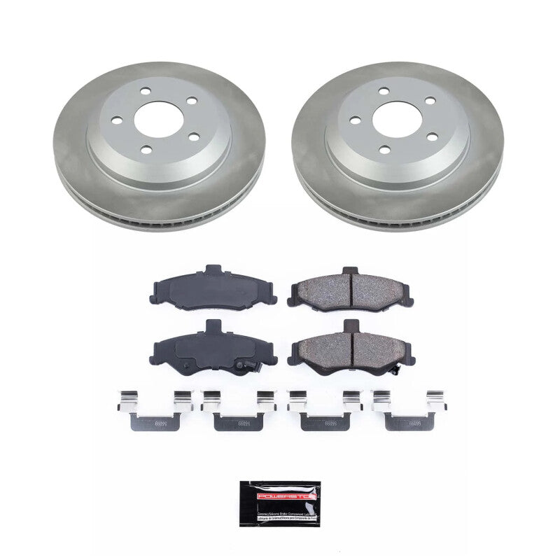 PSB Semi-Coated Rotor Kits - Power Stop 98-02 Pontiac Firebird Rear Semi-Coated Rotor Kit