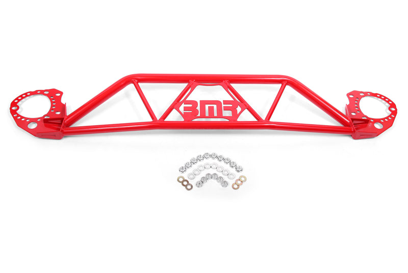 BMR Strut Tower Braces - BMR 15-20 Ford Mustang Front Twin Tube Design Strut Tower Brace - Red