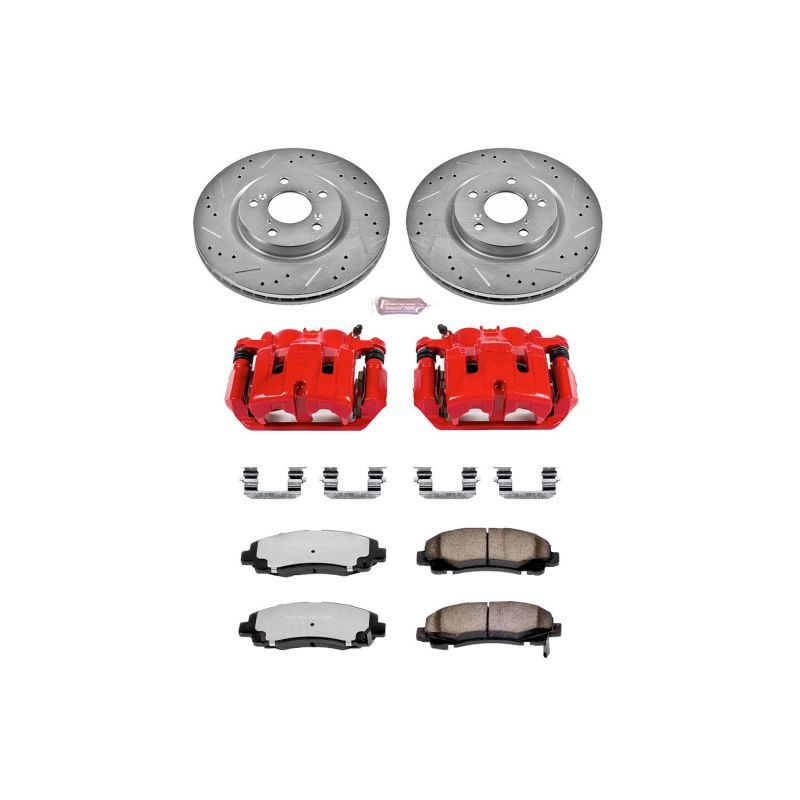 PSB Red Calipers - Power Stop 09-14 Acura TL Front Z36 Truck & Tow Kit w/Cals