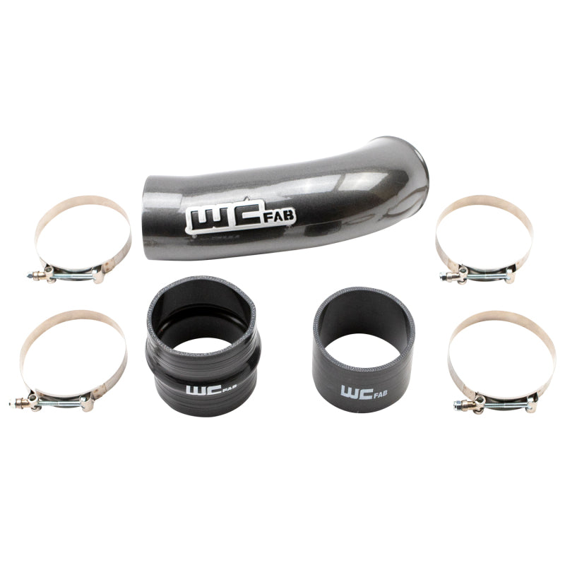 WCF Intake Pipe - Wehrli 2020-2024 Chevrolet 6.6L L5P Duramax 4in Intake Pipe (Use w/OEM Air Box) - Gloss Black