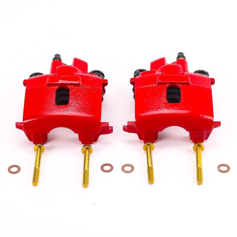 PSB Red Calipers - Power Stop 99-04 Chrysler 300M Rear Red Calipers w/o Brackets - Pair