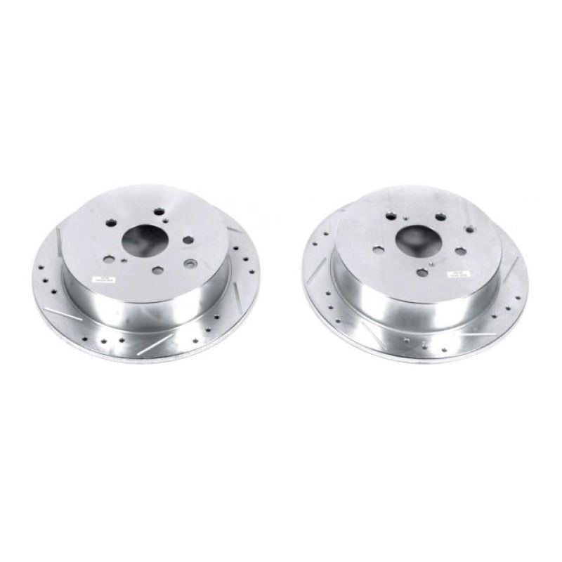 PSB Evolution Drill/Slot Rotor - Power Stop 10-15 Lexus RX350 Rear Evolution Drilled & Slotted Rotors - Pair