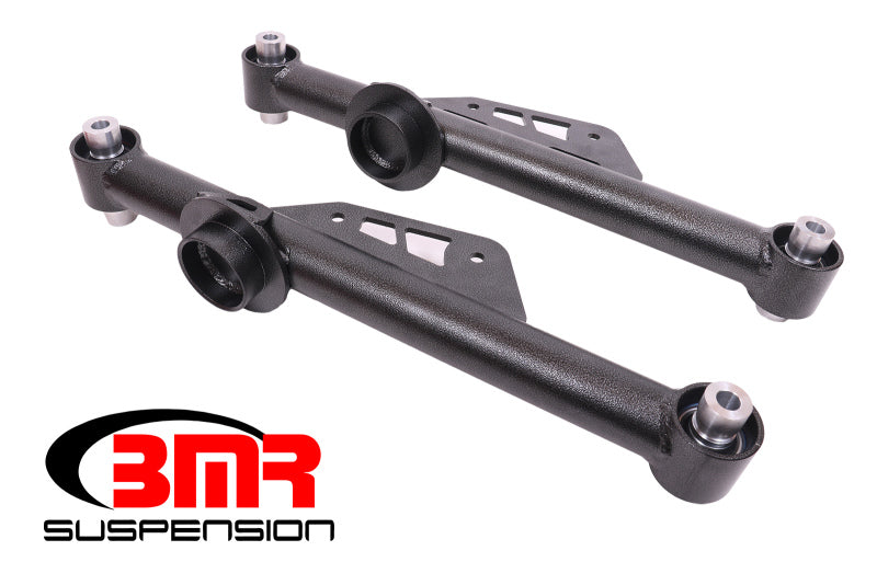 BMR Control Arms - BMR 79-98 Fox Mustang Non-Adj. Lower Control Arms w/ Spherical Bearings - Black Hammertone