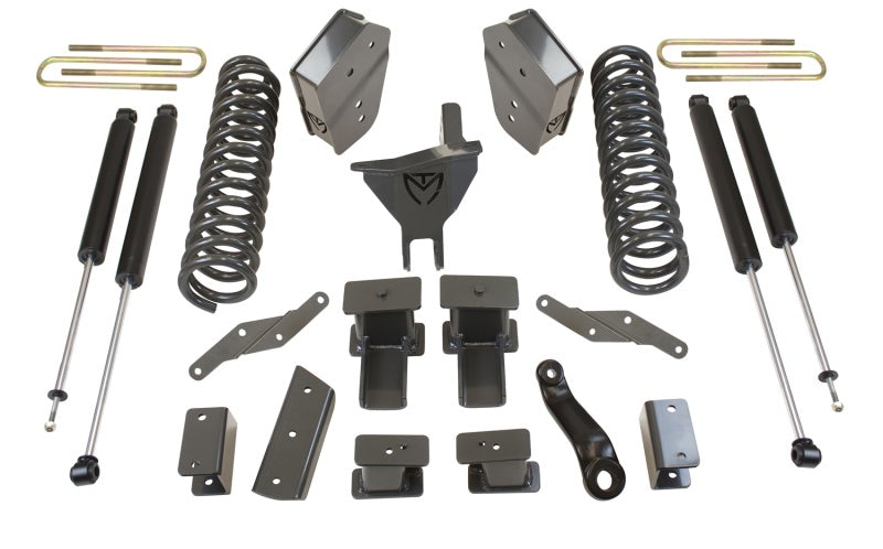 MXT Lift Kit Component Box - MaxTrac 17-19 Ford F-250/350 4WD 4in/1in MaxPro Coil Lift Kit w/Radius Arm Brkts & MaxTrac Shocks