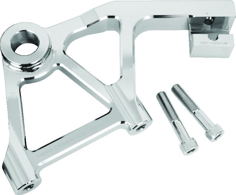 PFM Brake Caliper Brackets - Performance Machine Touring Rear Rad Cal Bracket Assembly - Chrome
