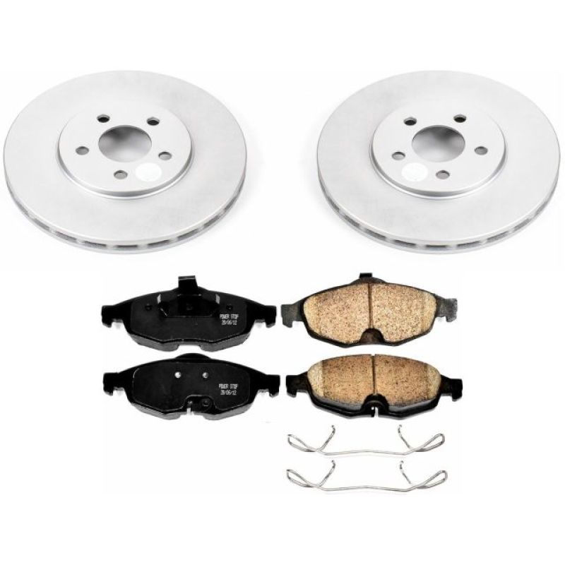 PSB Z17 Evolution Coated Kit - Power Stop 01-06 Chrysler Sebring Front Z17 Evolution Geomet Coated Brake Kit