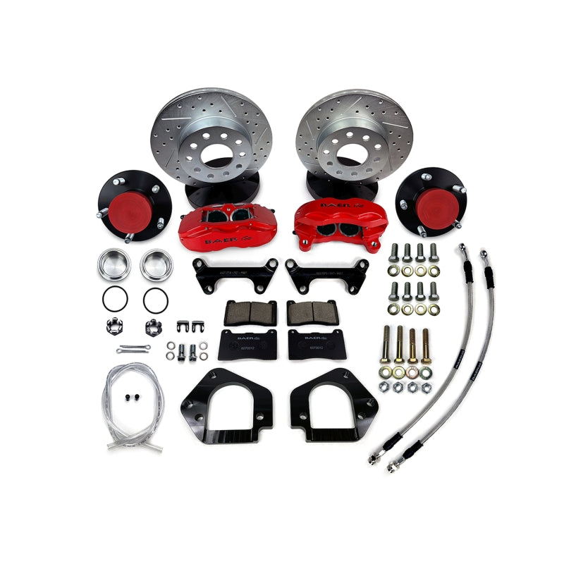 BAE SS4 Brake Kits - Baer Brakes 64-72 Buick Skylark 11in SS4 Alum Hub Front SDZ Brake Kit - Grabber Blue