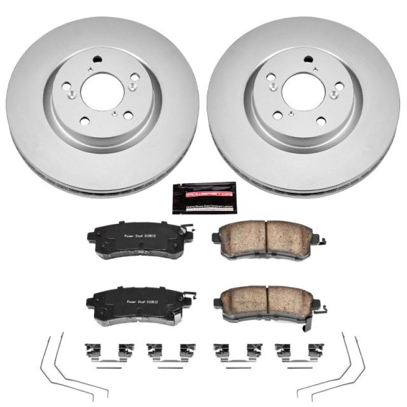 PSB Z17 Evolution Coated Kit - Power Stop 11-14 Honda Odyssey Front Z17 Evolution Geomet Coated Brake Kit