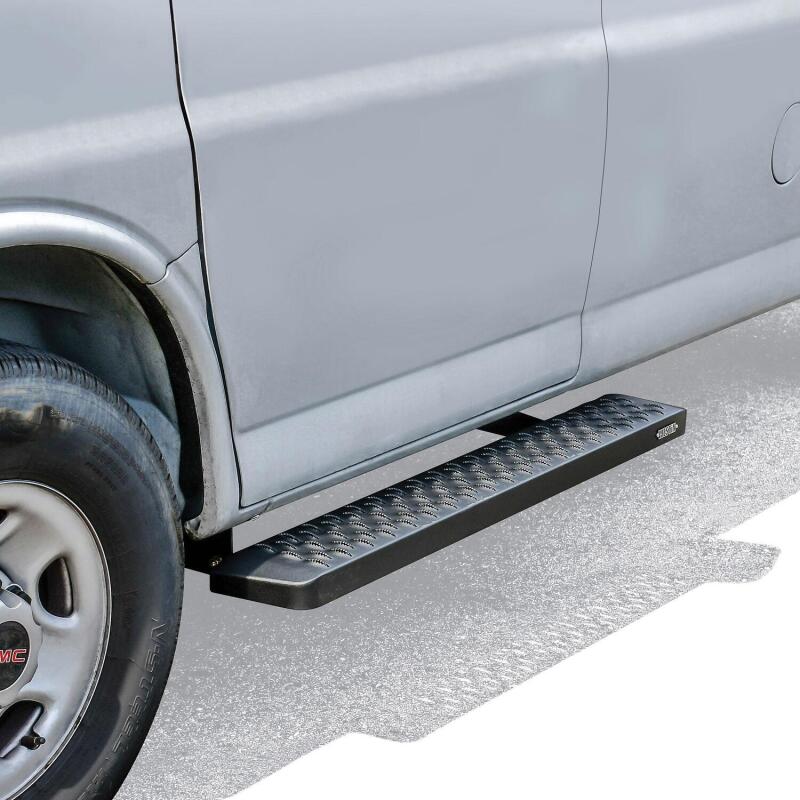 WES Running Boards - Grate - Westin Ford Transit Van 150/250/350 (46in Driver & 97in. Pass) Grate Steps Running Boards - Tex. Blk