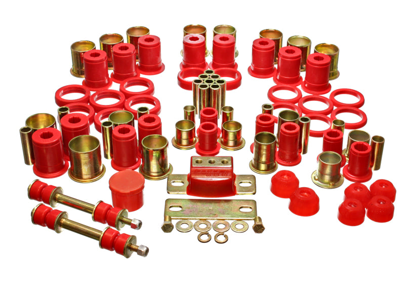 ES Hyper-Flex Sets - Red - Energy Suspension 74-77 Oldsmobile Cutlass/442/F-85/Europa Red Hyper-flex Master Bushing Set